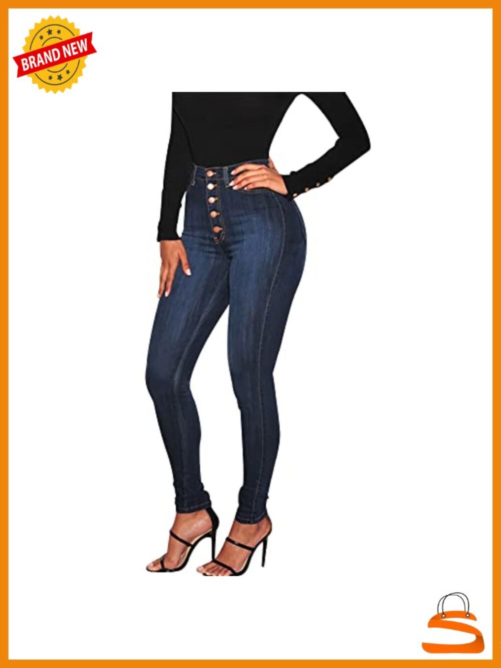 High Rise Skinny Butt Lifting Colombian Jeans Stretch Denim